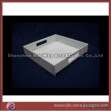 White Bespoke Hotel Acrylic Serving/Cookie/Drinking Tray